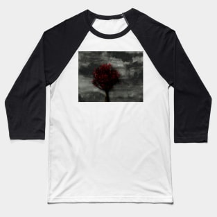 Lone Tree Against The Storm Baseball T-Shirt